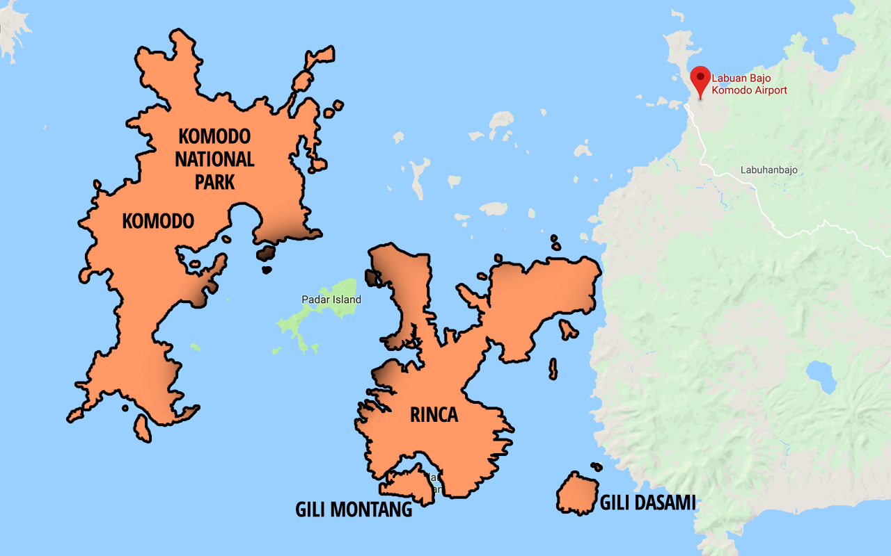 živel Dělával jsem připravit komodo national park map vzpomínky Přes