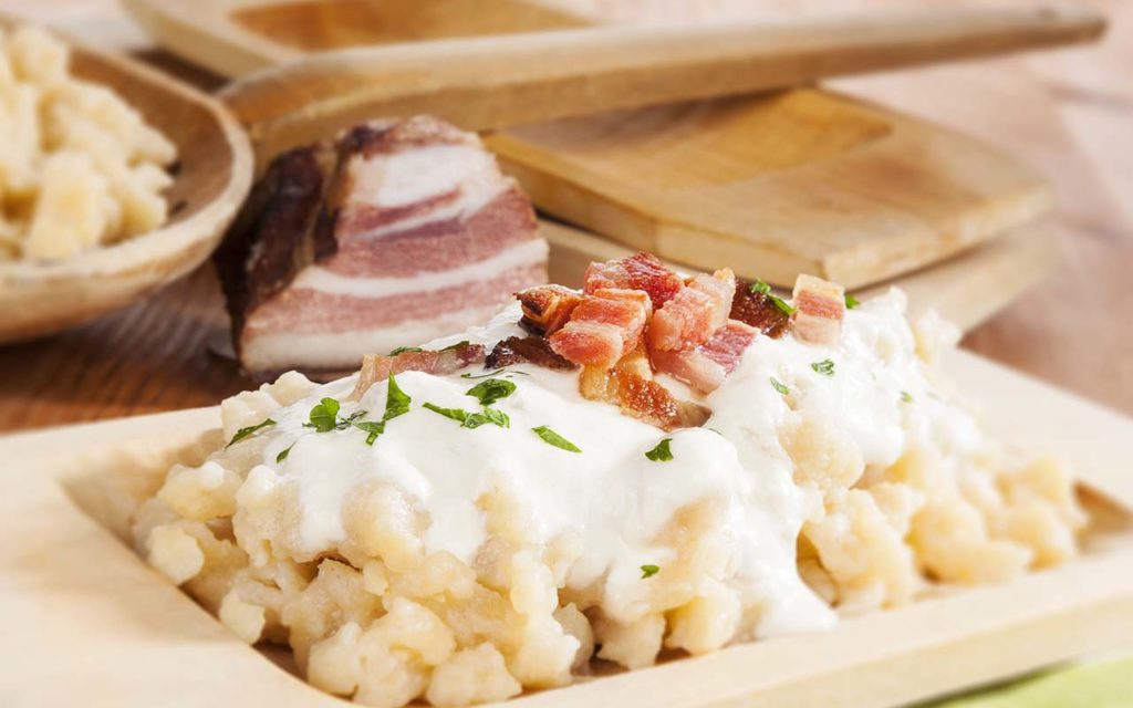 Bryndzove Halusky - Slovakian food