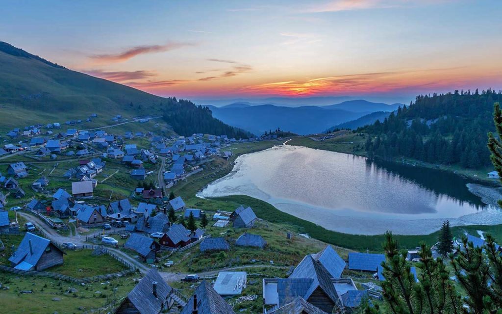 Sunrise over the Prokosko Lake