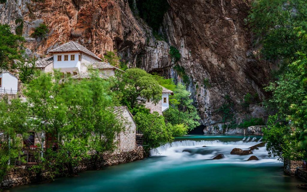 Blagaj and waterfall on Buna spring