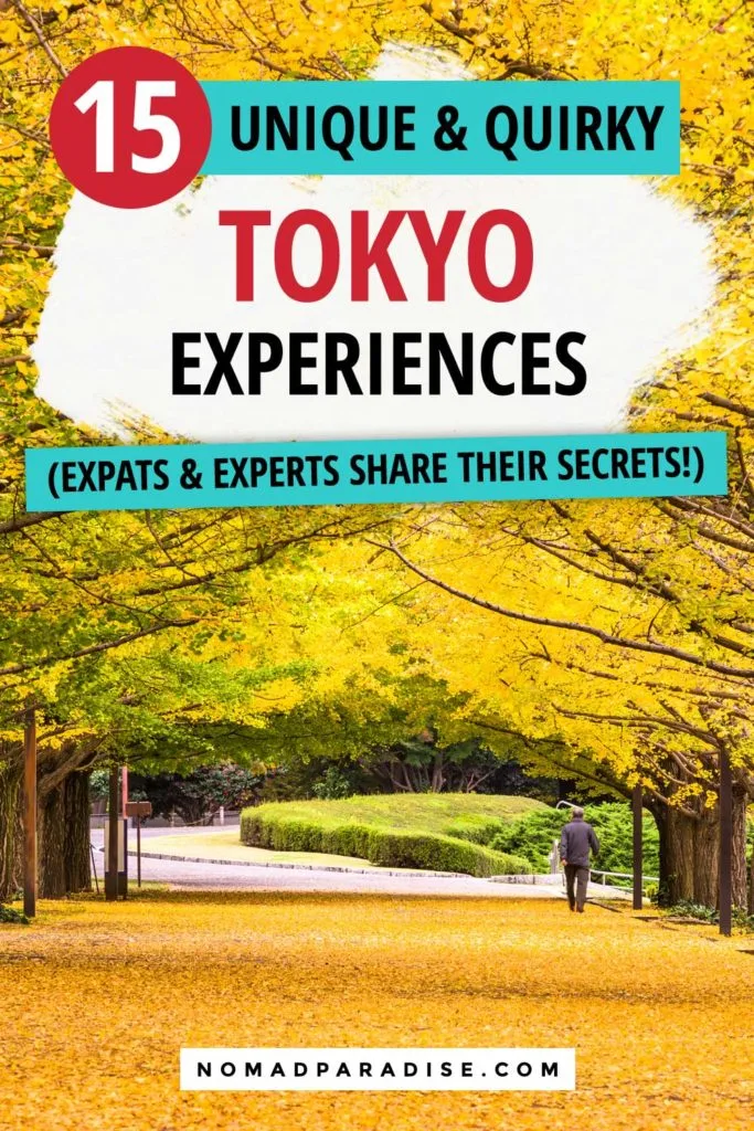 unique things to do in tokyo