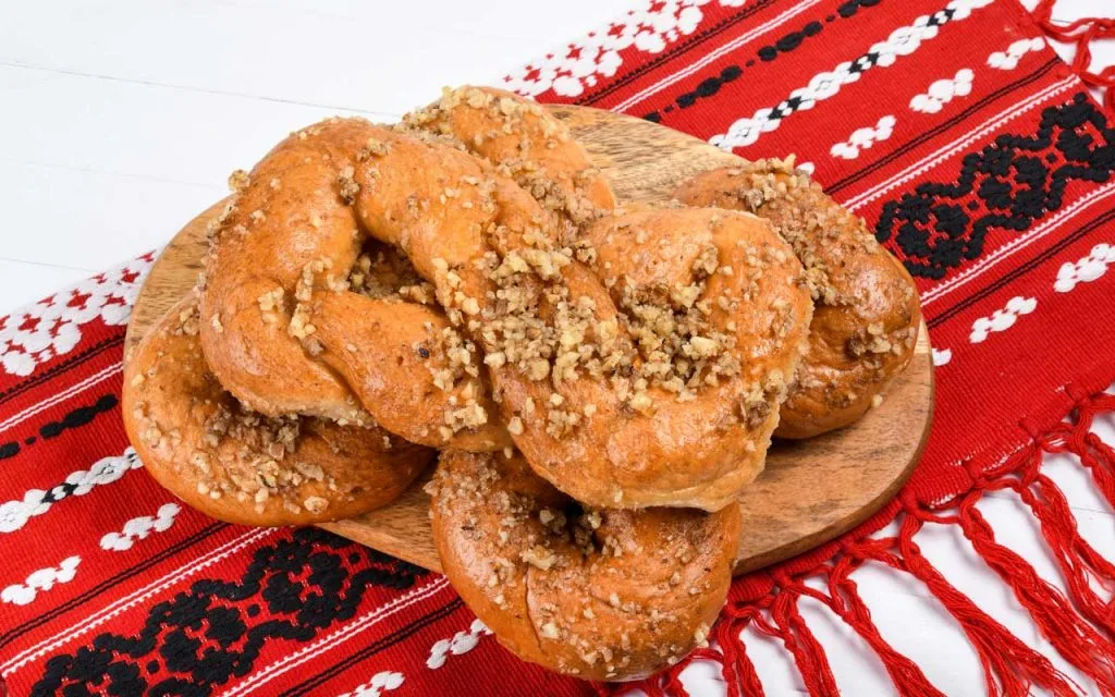 Romanian food: Mucenici (Sweet Dough Rolls)