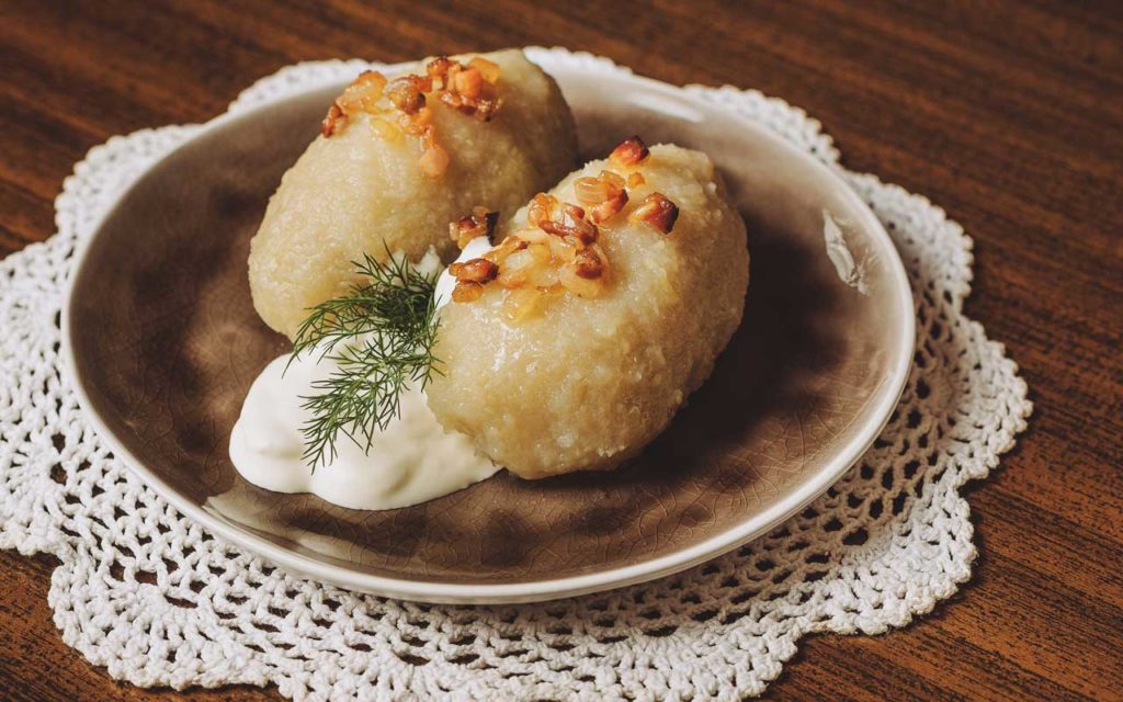 Lithuanian Food: Potato Dumplings (Cepelinai)