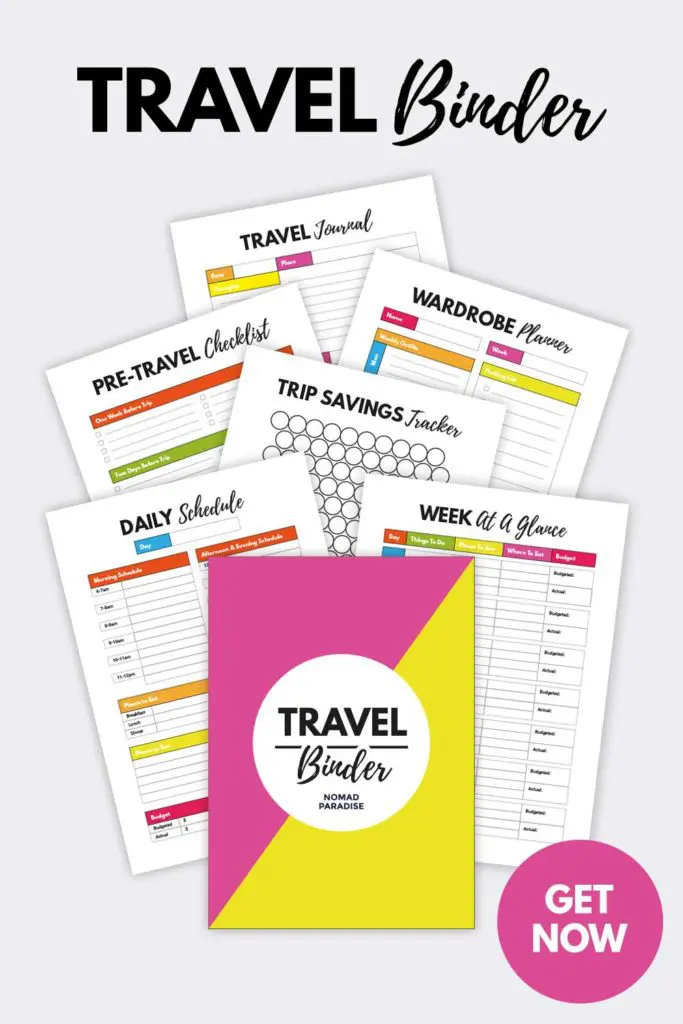 Travel Binder Printables