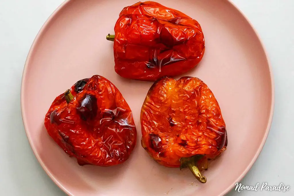 oven-roasted capsicum peppers
