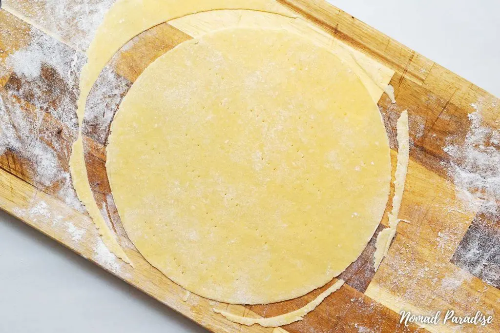  Russian Honey Cake (Medovik) layer rolled thinly and cut in a circular shape