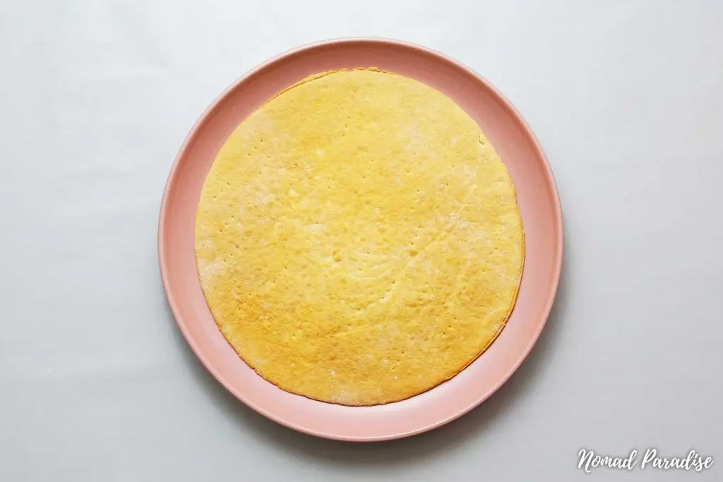 Baked Russian Honey Cake (Medovik) layer