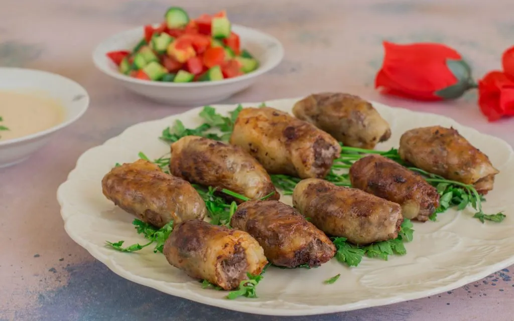 Egyptian Food: Tarb (Grilled Kofta Wrapped in Lamb Fat)