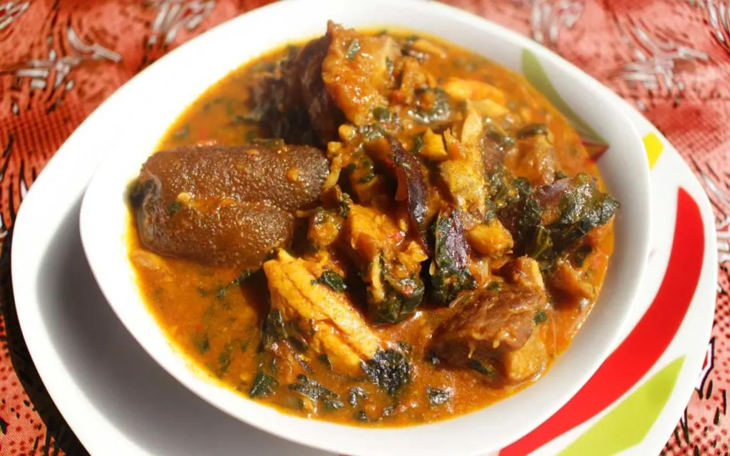 Nigerian food: Ogbono Soup (African Mango Seed Soup)