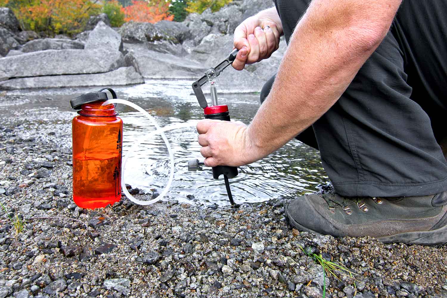 example of someone using water filters and water purifiers