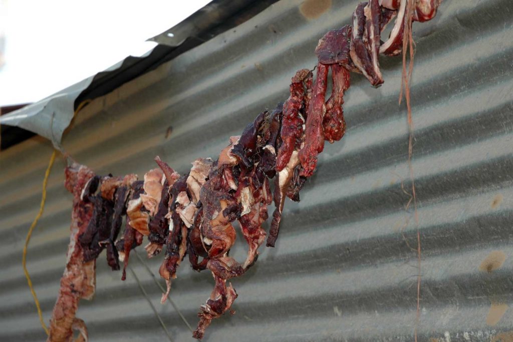 Namibian Food: Oodhingu (Dried Meat)