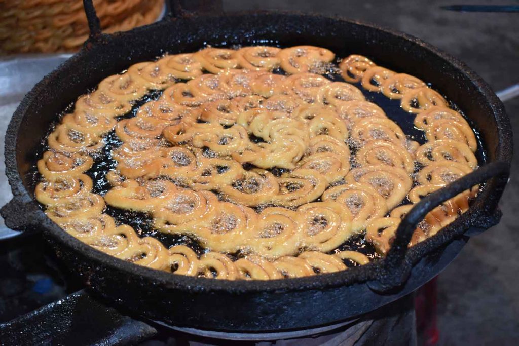 Bangladeshi Food: Jilapi (Batter Boiled in Syrup)