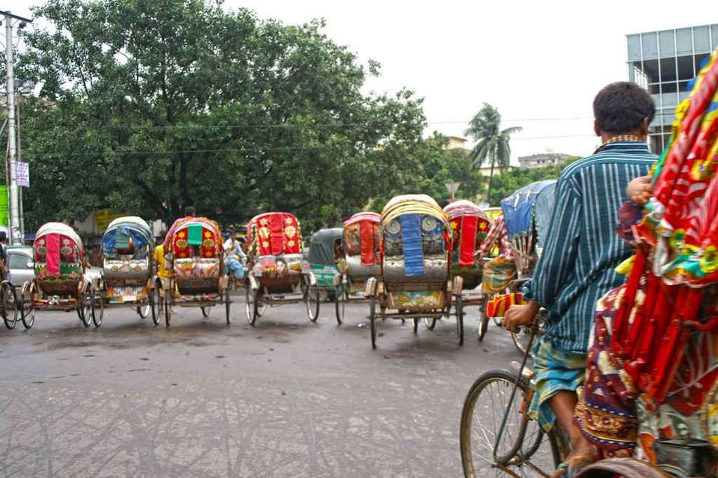 Traditional rickshaws