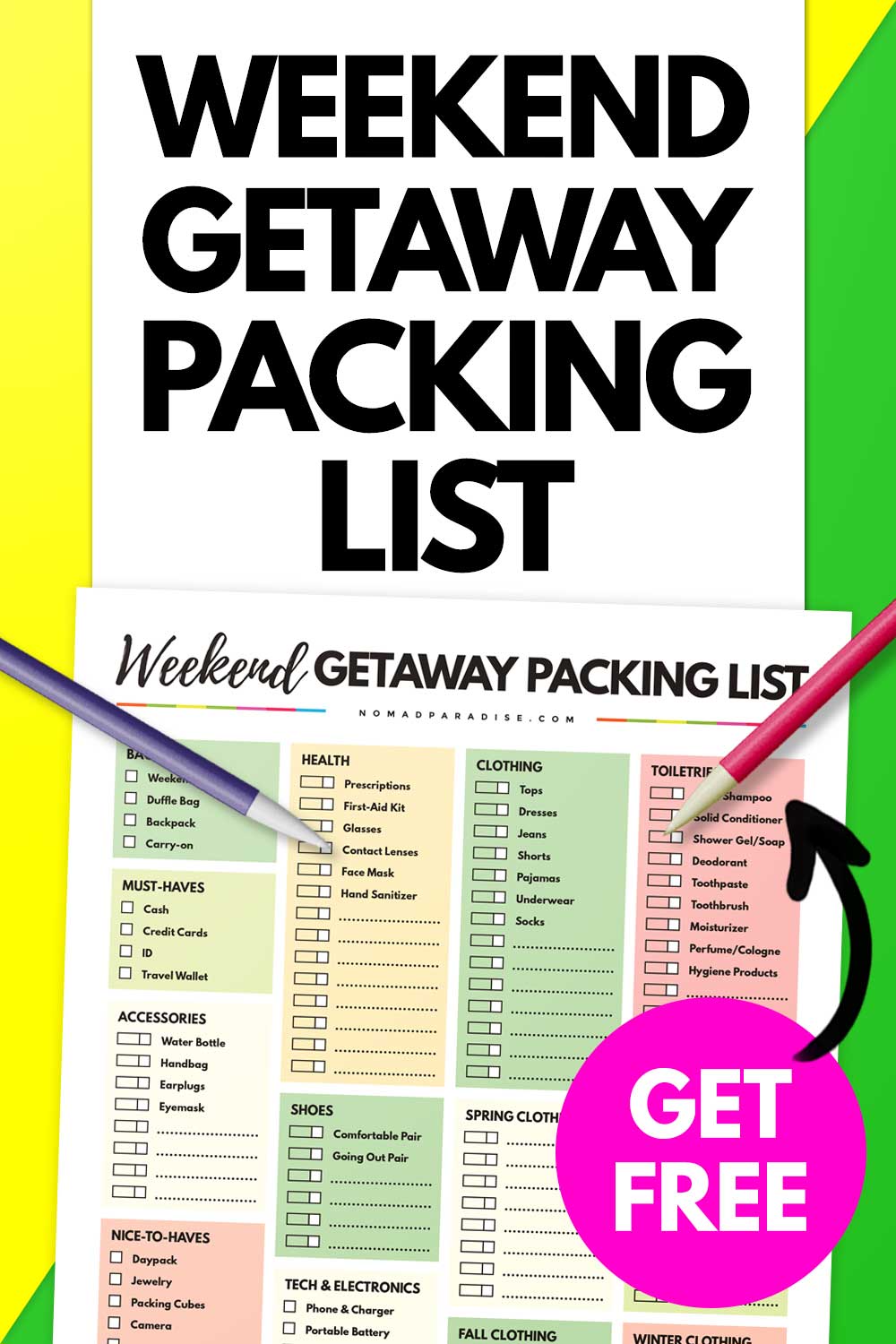 The Ultimate Weekend Packing List Perfect for Quick Getaways Nomad Paradise