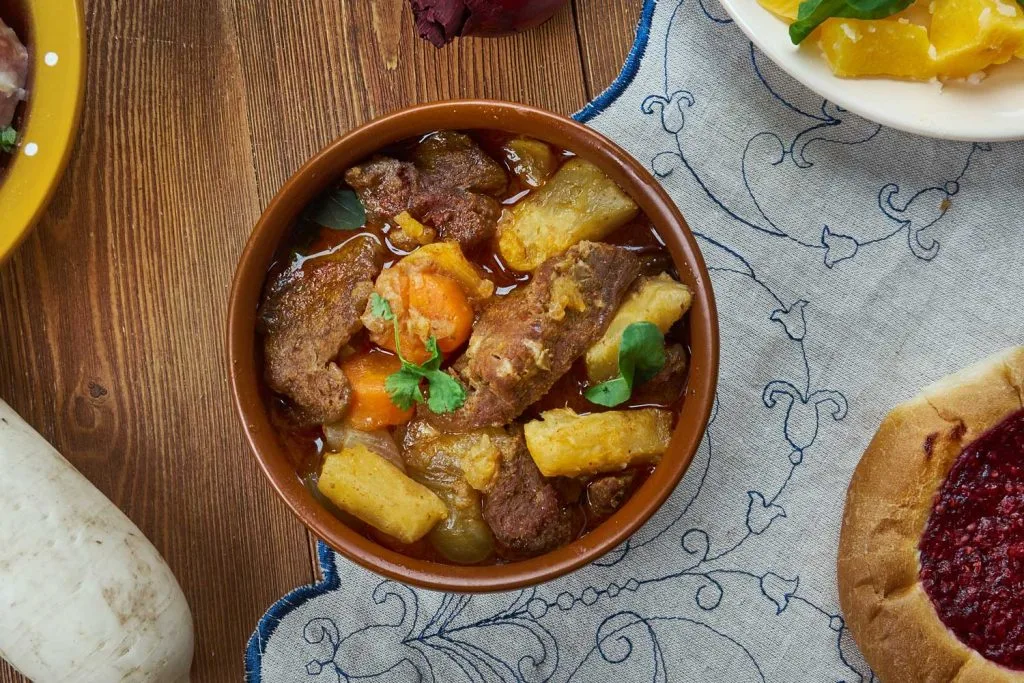 Karjalanpaisti (Karelian Meat Stew) in a bowl.