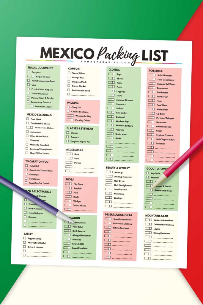 cancun resort packing list