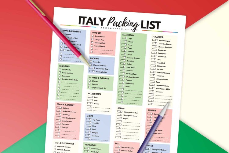 The Ultimate Italy Packing List You Can Download Today
