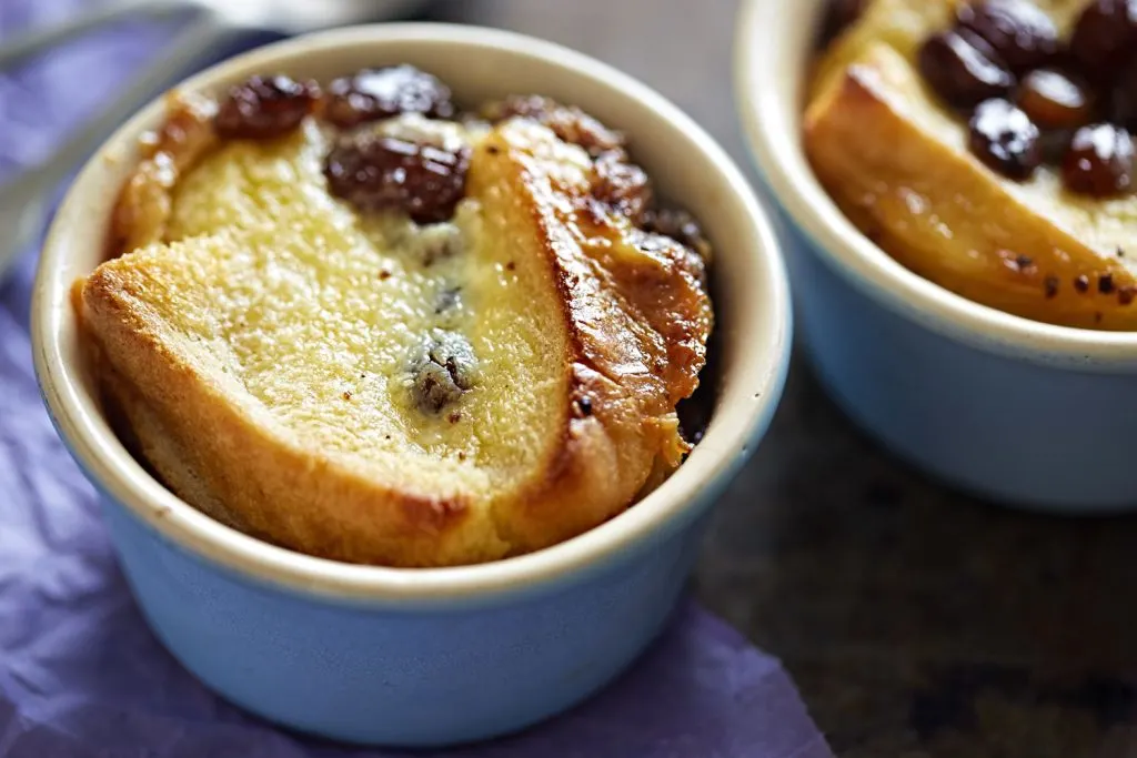Bread & Butter Pudding individual servings.