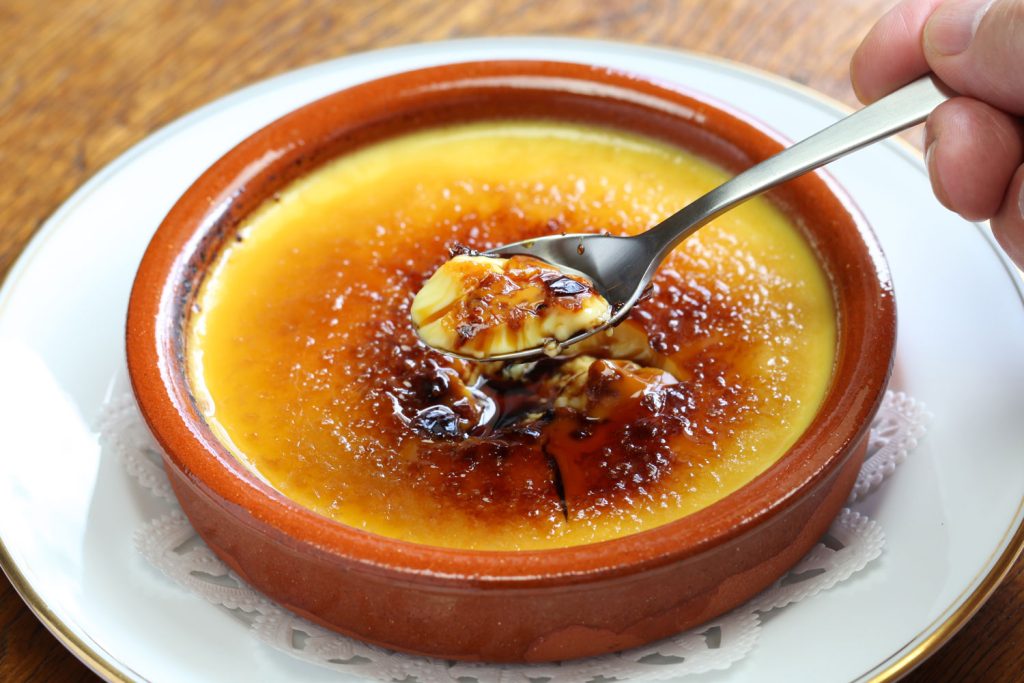 Crema Catalana in a cazuela.