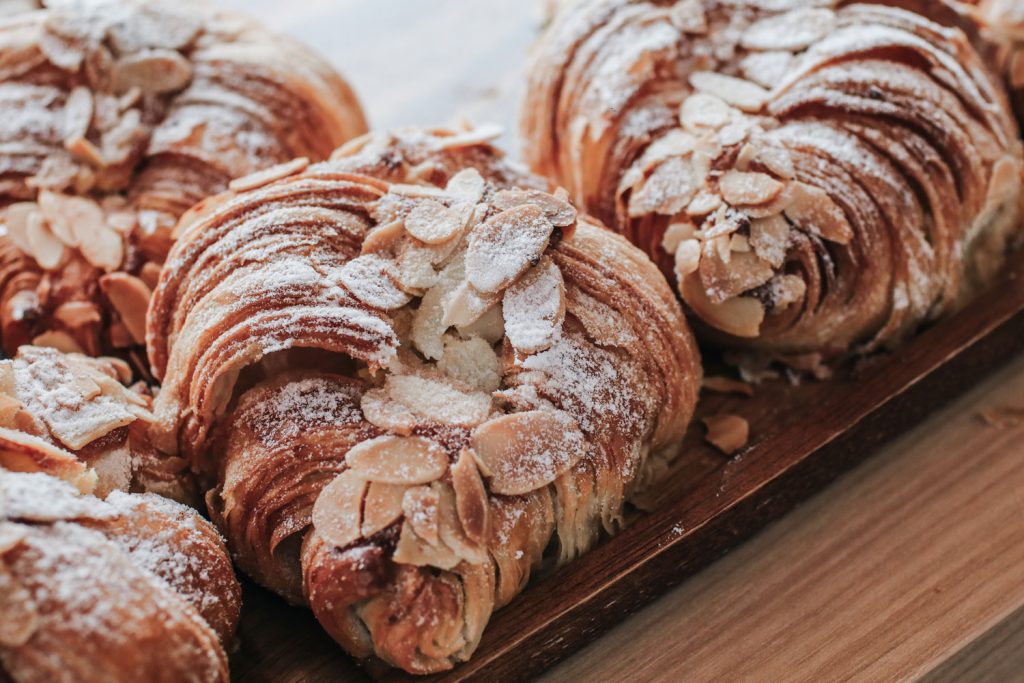 Almond croissants.