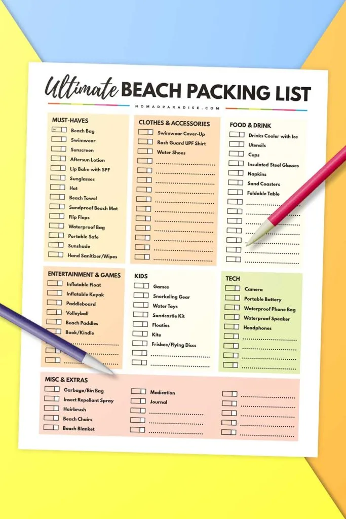 Ultimate Beach Packing List: 50+ Essentials For The Perfect Beach Day (image list).