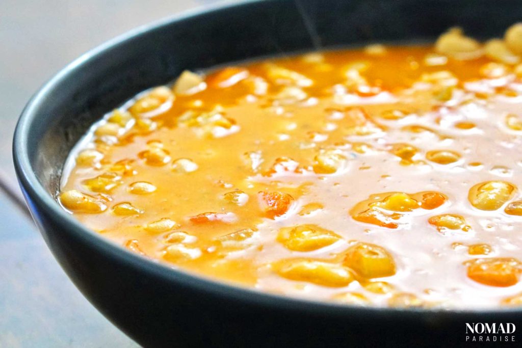 Greek Bean Soup Recipe (Fasolada) in a bowl.