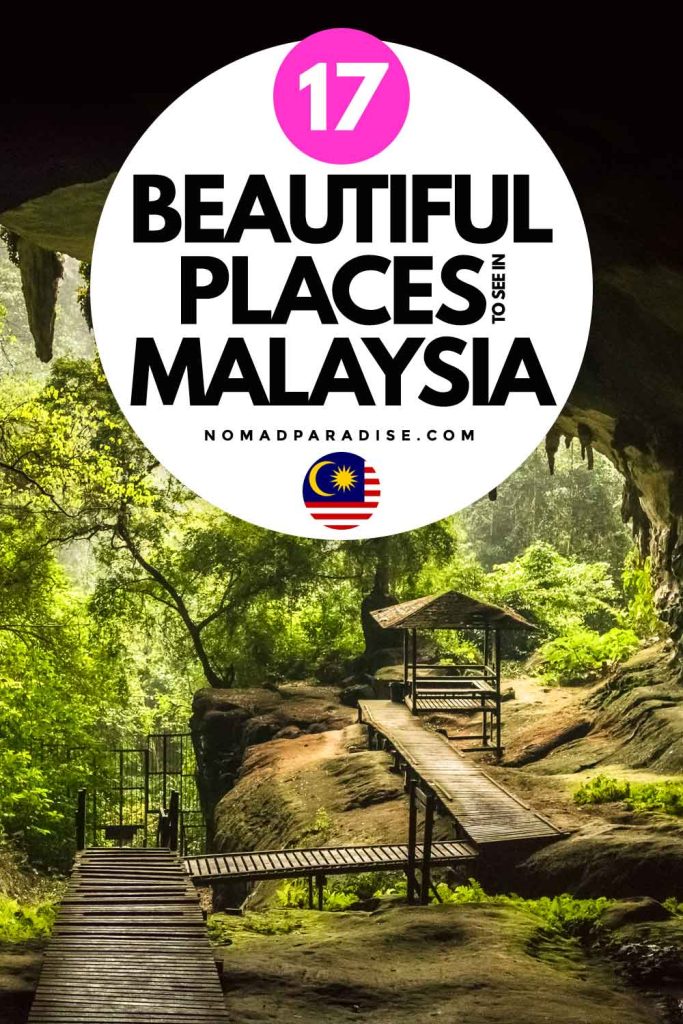 Beautiful Places to See in Malaysia (pin featuring the Niah Caves).