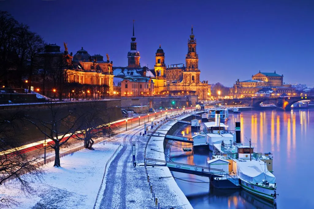 Dresden, Germany in the winter.
