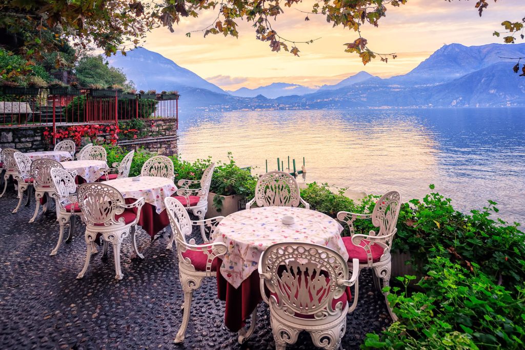 Small cafe by Lake Como.