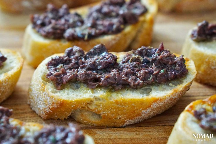 Tapenade on bread