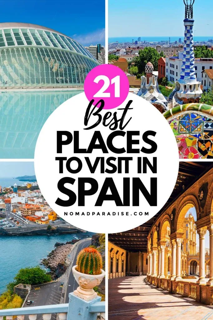 21 Best Places to Visit in Spain (pin).