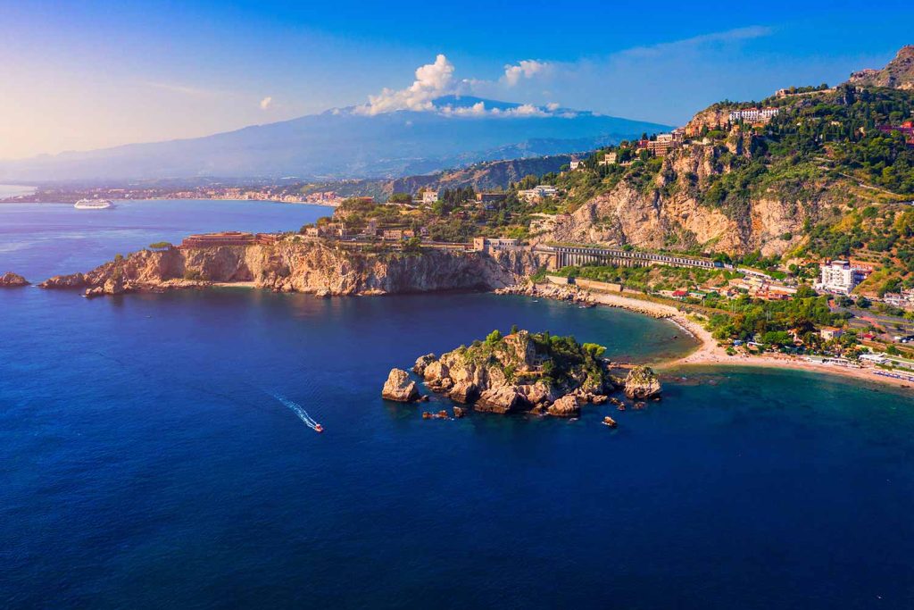 Taormina coastal city, Sicily.