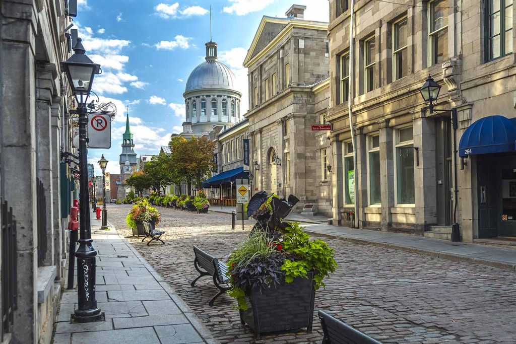 Cobbled streets in Montreal, Canada