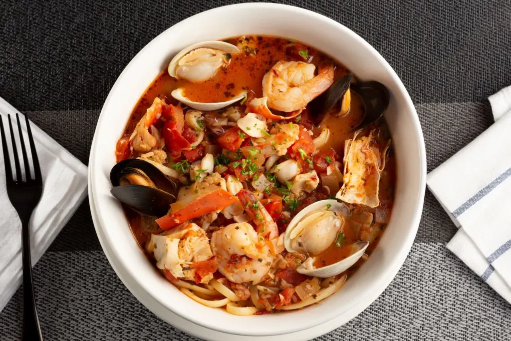 Cioppino in a large bowl