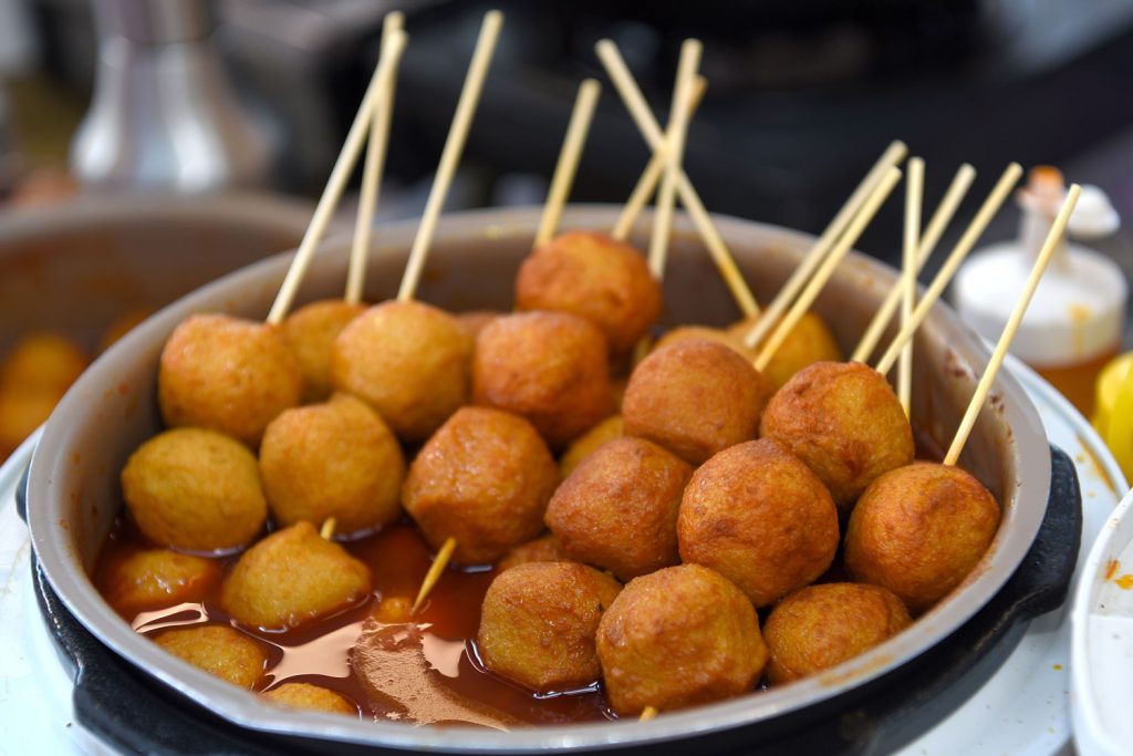 Curry Fish Balls on sticks