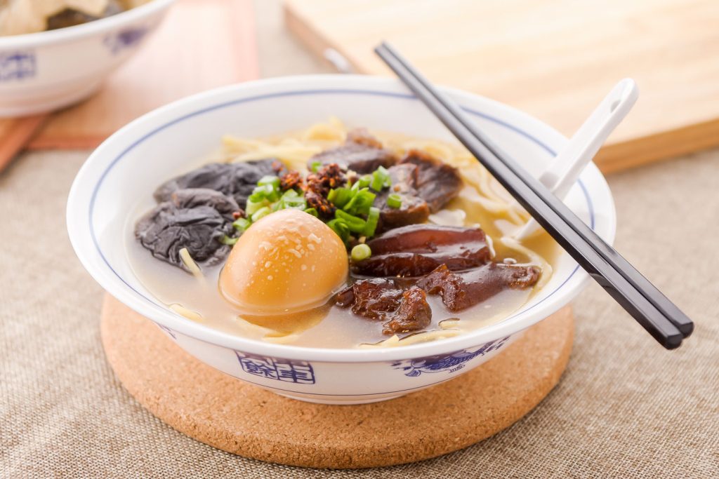 Cart Noodles Bowl with chopsticks