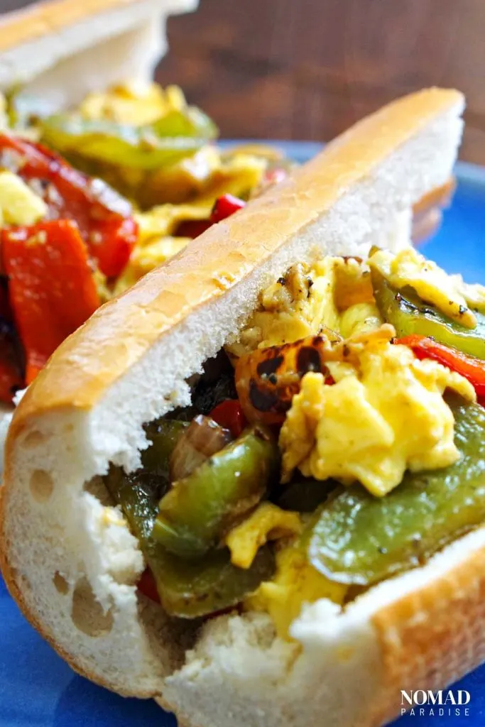 Pepper and Egg Sandwich