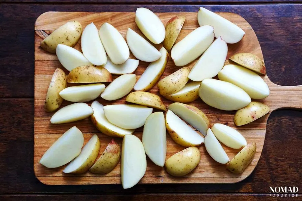 Chicken vesuvio step-by-step (potatoes)