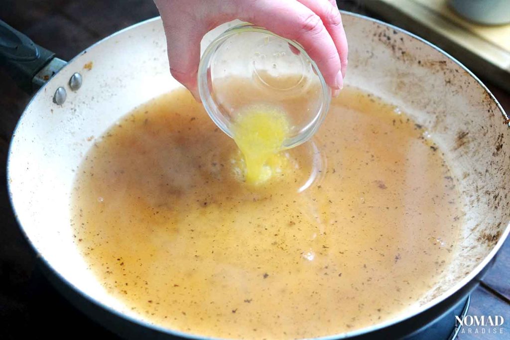 Chicken vesuvio step-by-step (adding lemon juice)