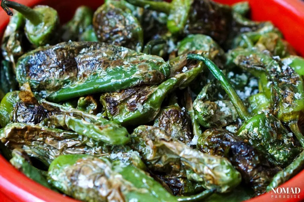 Spanish Padron Peppers up-close photo