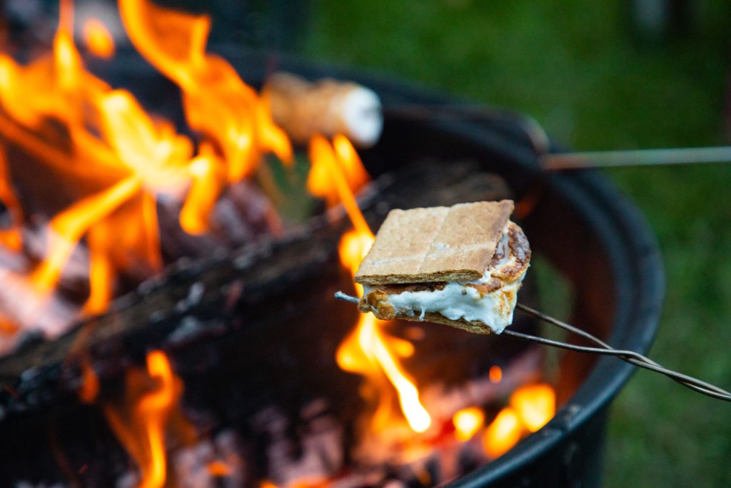 S'mores over a fire