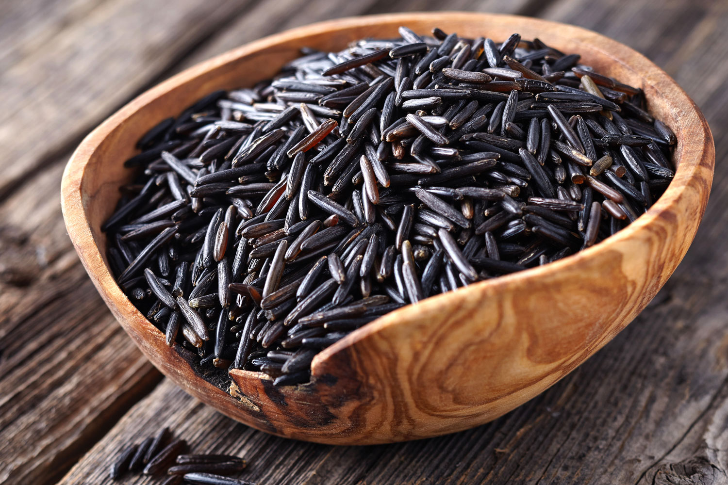 Wild rice in a bowl