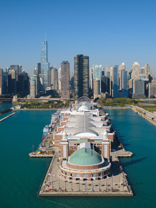 Aerial View of the Navy Pier Chicago