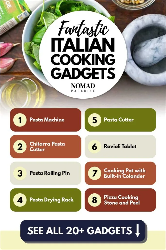 Italian Cooking Tools and Gadgets (list of ideas 1-8 from the article).