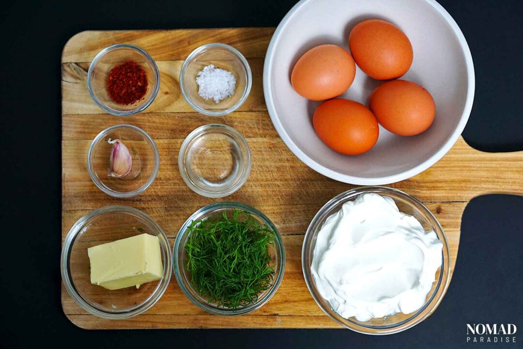 Velvety Turkish Poached Eggs with Yogurt Recipe (Cilbir)