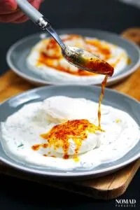 Velvety Turkish Poached Eggs with Yogurt Recipe (Cilbir)