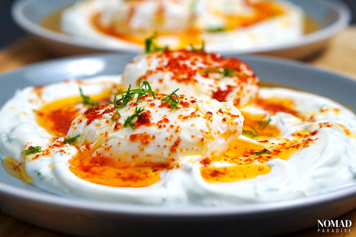 Velvety Turkish Poached Eggs with Yogurt Recipe (Cilbir)