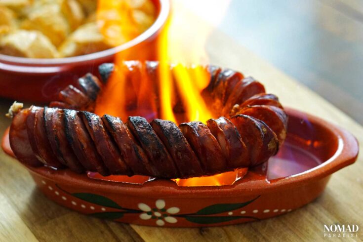 Portuguese Grilled Chorizo (Chourico Assado)