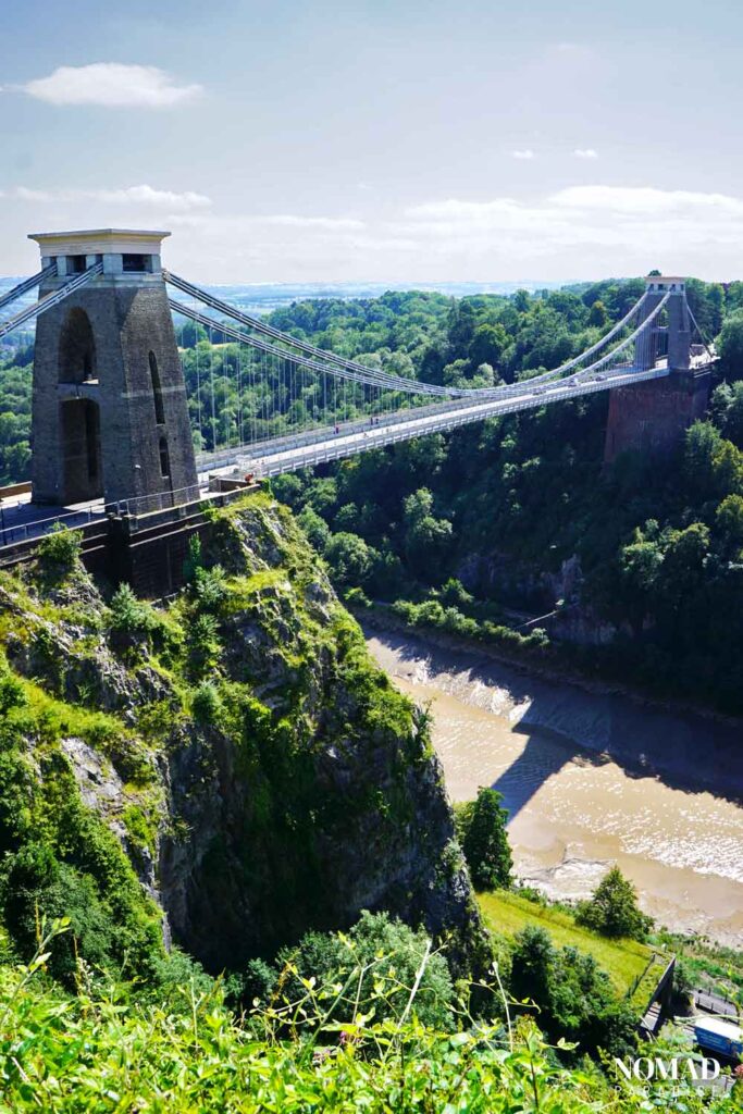 Clifton Suspension Bridge in the Summer with the River Avon below