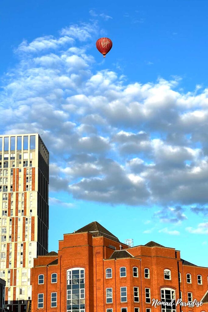Hot air balloon over Bristol UK